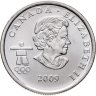 Купить Канада 25 центов (cents) 2009 "XXI зимние Олимпийские Игры, Ванкувер 2010 - Лыжные гонки"