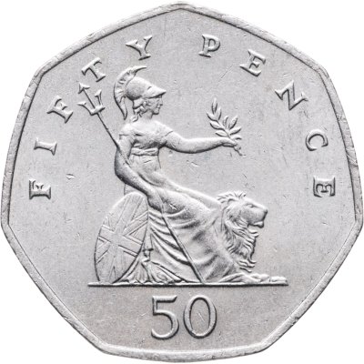 купить Великобритания 50 пенсов (pence) 2002