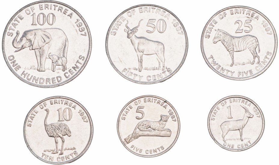 купить Эритрея набор монет 1997 (6 штук)