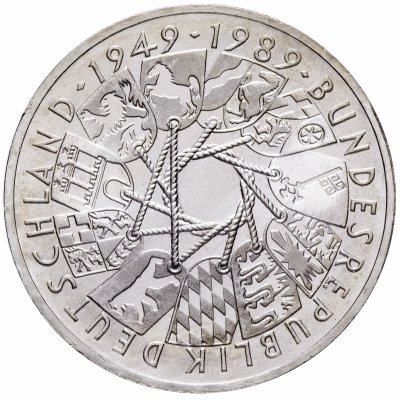 купить Германия 10 марок 1989 "40 лет ФРГ"