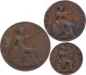 Купить Великобритания набор из 1/4, 1/2 и 1 пенни 1902-1910 (Эдуард VII)