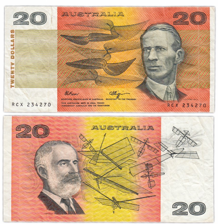 купить Австралия 20 долларов 1974-1994 (Pick 46g)