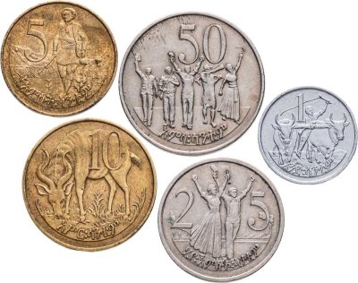 купить Эфиопия Годовой набор из 5 монет 1977 г.