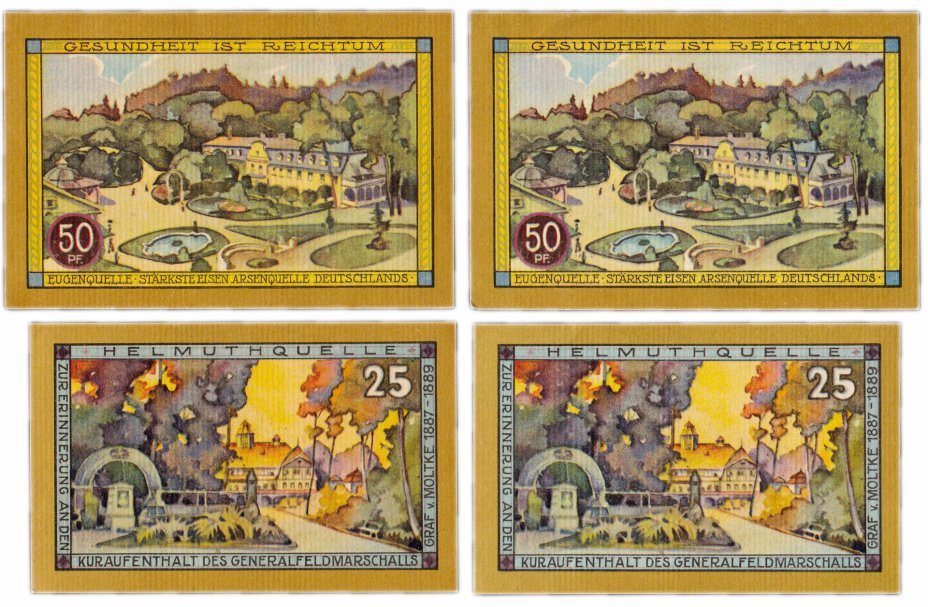 купить Германия (Силезия: Бад-Кудова) набор из 4-х нотгельдов 1921