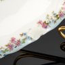 Купить Блюдо овальной формы с нежным цветочным декором, фарфор, деколь, золочение, Российская империя, 1890-1915 гг.