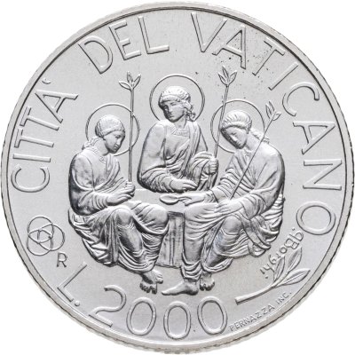 купить Ватикан 2000 лир 2000 г. "Святой Год 2000 - Троица"