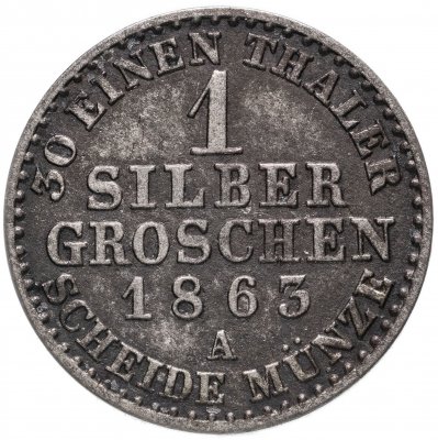 купить Пруссия 1 грош 1863 А