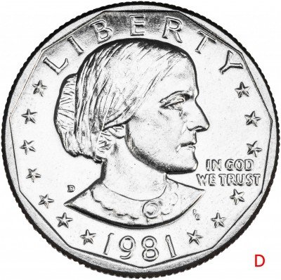 купить США 1 доллар 1981 Сьюзан Энтони, двор D