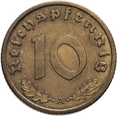 купить Германия, Третий рейх 10 рейхспфеннигов (reichspfennig) 1938