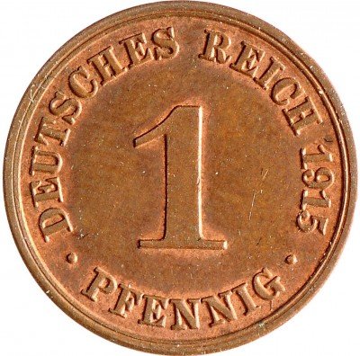 Купить Германия 1 пфенниг 1915 A