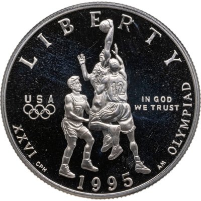 купить США 50 центов (1/2 доллара, half dollar) 1995 "XXVI летние Олимпийские Игры, Атланта 1996 - Баскетбол"