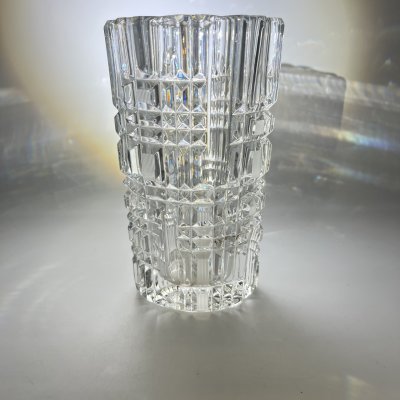 купить Ваза для цветов "Праздник" (малая), автор А.М. Остроумов, хрусталь, алмазная грань, Ленинградский завод художественного стекла (ЛЗХС), СССР, 1960-1980 гг.