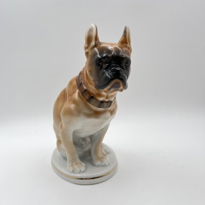 купить Статуэтка "Боксер", скульптор В.С. Драчинская, фарфор, роспись, аэрограф, золочение, Ленинградский фарфоровый завод (ЛФЗ), СССР, 1960-1970 гг.