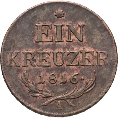 купить Австрия 1 крейцер (kreuzer) 1816, знак монетного двора "A" - Вена