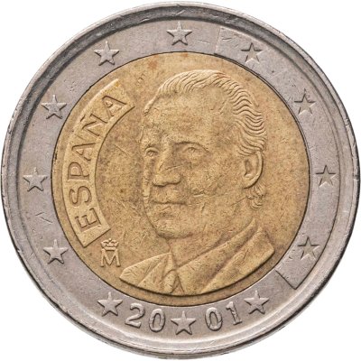купить Испания 2 евро 2001