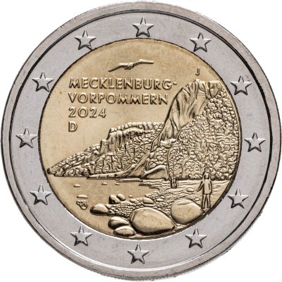 купить Германия 2 евро (euro) 2024 Мекленбург - Передняя Померания: холм Кёнигсштуль, знак монетного двора "J" - Гамбург
