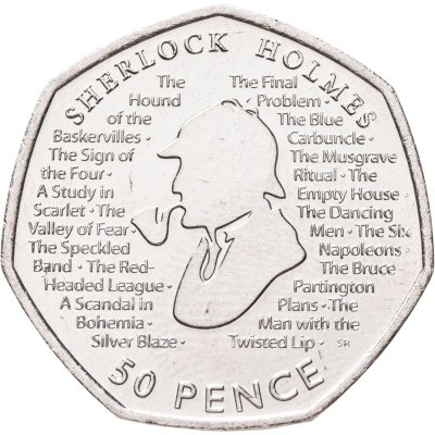 купить Великобритания 50 пенсов 2019 "Шерлок Холмс"