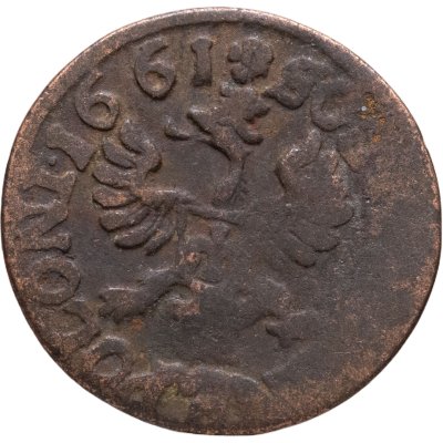 купить Речь Посполитая 1 солид 1661 Ян II Казимир - герб Польши на реверсе