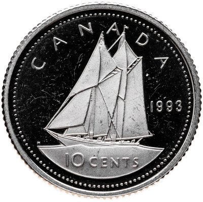 купить Канада 10 центов (cents) 1993