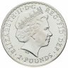 Купить Великобритания 2 фунта (pounds) 2015 Стоящая Britannia (Британия)