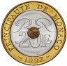Купить Монако 20 франков (francs) 1992
