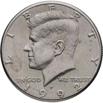 купить США 50 центов (1/2 доллара, half dollar) 1992 Р Kennedy Half Dollar (Кеннеди) знак монетного двора "Р" - Филадельфия