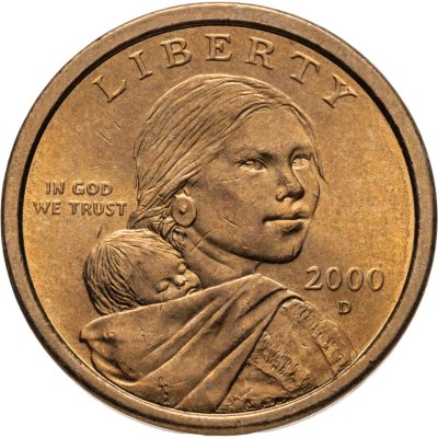 купить США 1 доллар (dollar) 2000 D Sacagawea dollar (Сакагавея доллар - парящий орёл)