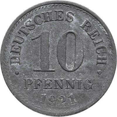купить Германия 10 пфеннигов (pfennig) 1921
