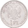 Купить Австрия 1/4 флорина (florin) 1859 знак монетного двора "E" - Карлсбург