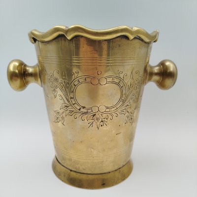 купить Ведро для шампанского с подставкой для льда, латунь, серебрение, Индия, 1960-1990 гг.