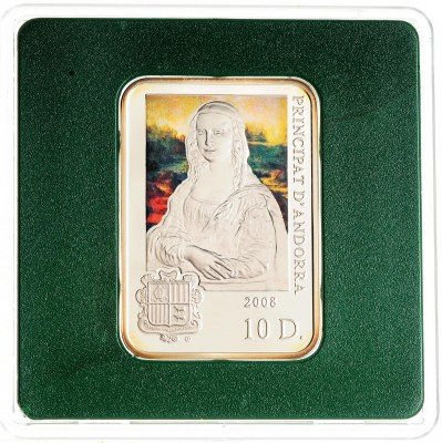купить Андорра 10 динеров 2008 "«Мировые художники» - Леонардо да Винчи"
