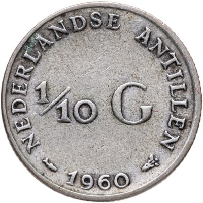 купить Нидерландские Антильские острова 1/10 гульдена (gulden) 1960