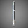 Купить Подарочный набор: Ручка роллер Parker IM Premium T318 Blue Grey CT, цвет чернил черный и ежедневник серебристого цвета, Металлы: латунь, сталь, 2026 г.