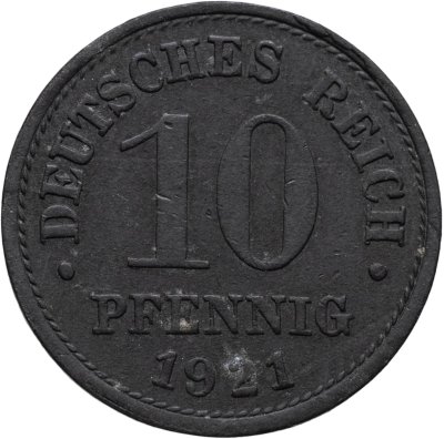 купить Германия 10 пфеннигов (pfennig) 1921