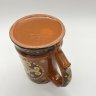 Купить Пивная кружка с абстрактным монохромным декором, керамика, глазурь, керамика, глазурь, СССР, 1970-1990 гг.