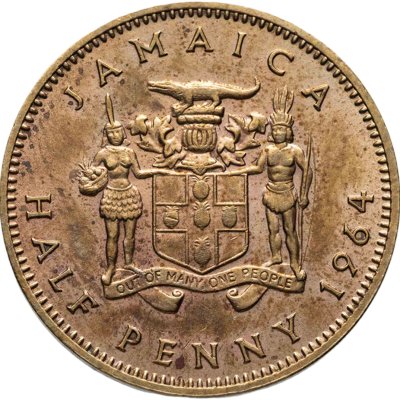 купить Ямайка 1/2 пенни (half penny) 1964