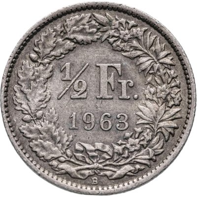купить Швейцария 1/2 франка (franc) 1963