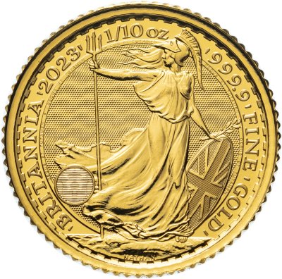 купить Великобритания 10 фунтов (pounds) 2023 "Стоящая Британия", с новым портретом короля Карла III