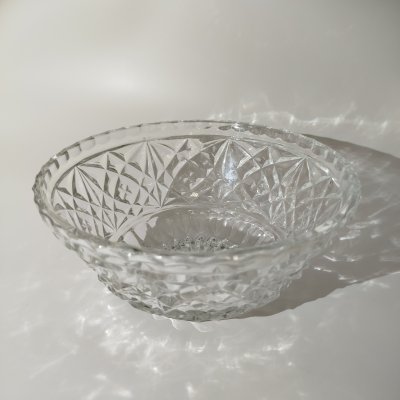 купить Салатник с резным геометрическим декором, хрусталь, СССР, 1970-1990 гг.
