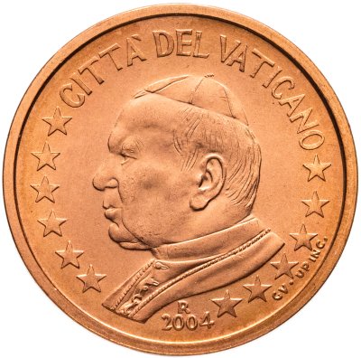 купить Ватикан 2 цента (cents) 2004 "Портрет Папы Иоана Павла II"