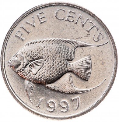 Купить 5 центов 1997 Бермуды