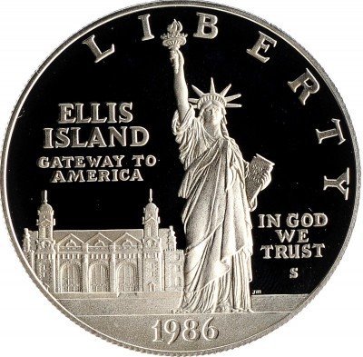 Купить США 1 доллар 1986 "100 лет Статуе Свободы" Proof