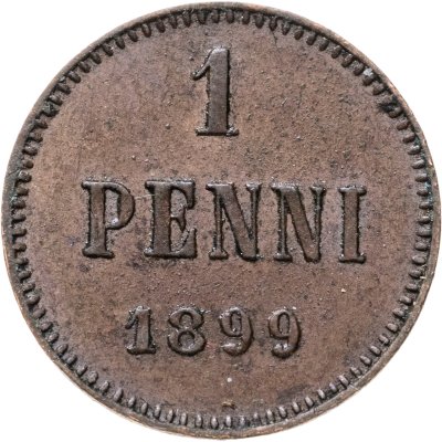 купить 1 пенни 1899, монета для Финляндии
