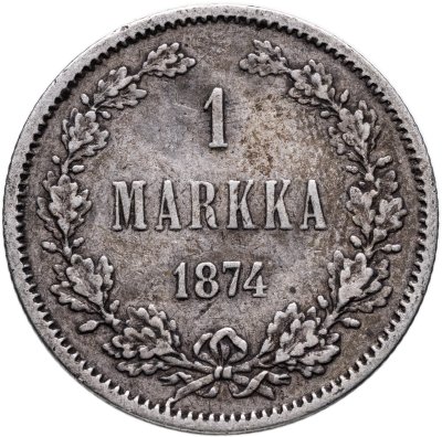 купить 1 марка 1874 S Российская Финляндия