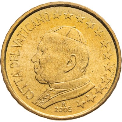 купить Ватикан 10 центов (cents) 2005 "Портрет Папы Иоана Павла II"
