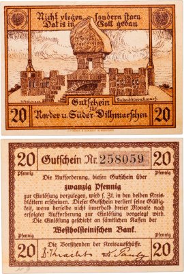 купить Германия 20 пфеннигов 1919-1923 нотгельды