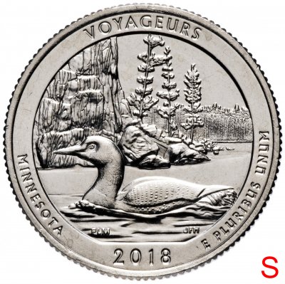 купить США 1/4 доллара (25 центов, квотер) 2018 S — Вояджерc