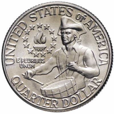 купить США 1/4 доллара (квотер, 25 центов) 1976 D "200 лет независимости США (барабанщик)"