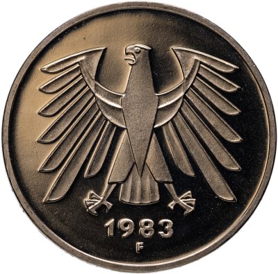 купить Германия (ФРГ) 5 марок 1983, знак монетного двора: "F" - Штутгарт
