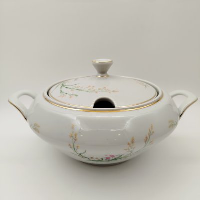 купить Супница, украшенная цветочным декором, фарфор, деколь, золочение, Bareuther & Co., Bavaria, Германия, 1931-1945 гг.